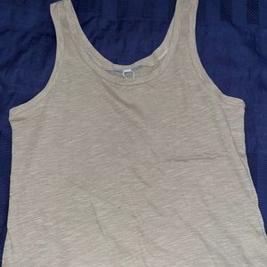 Gray/tan Tank top